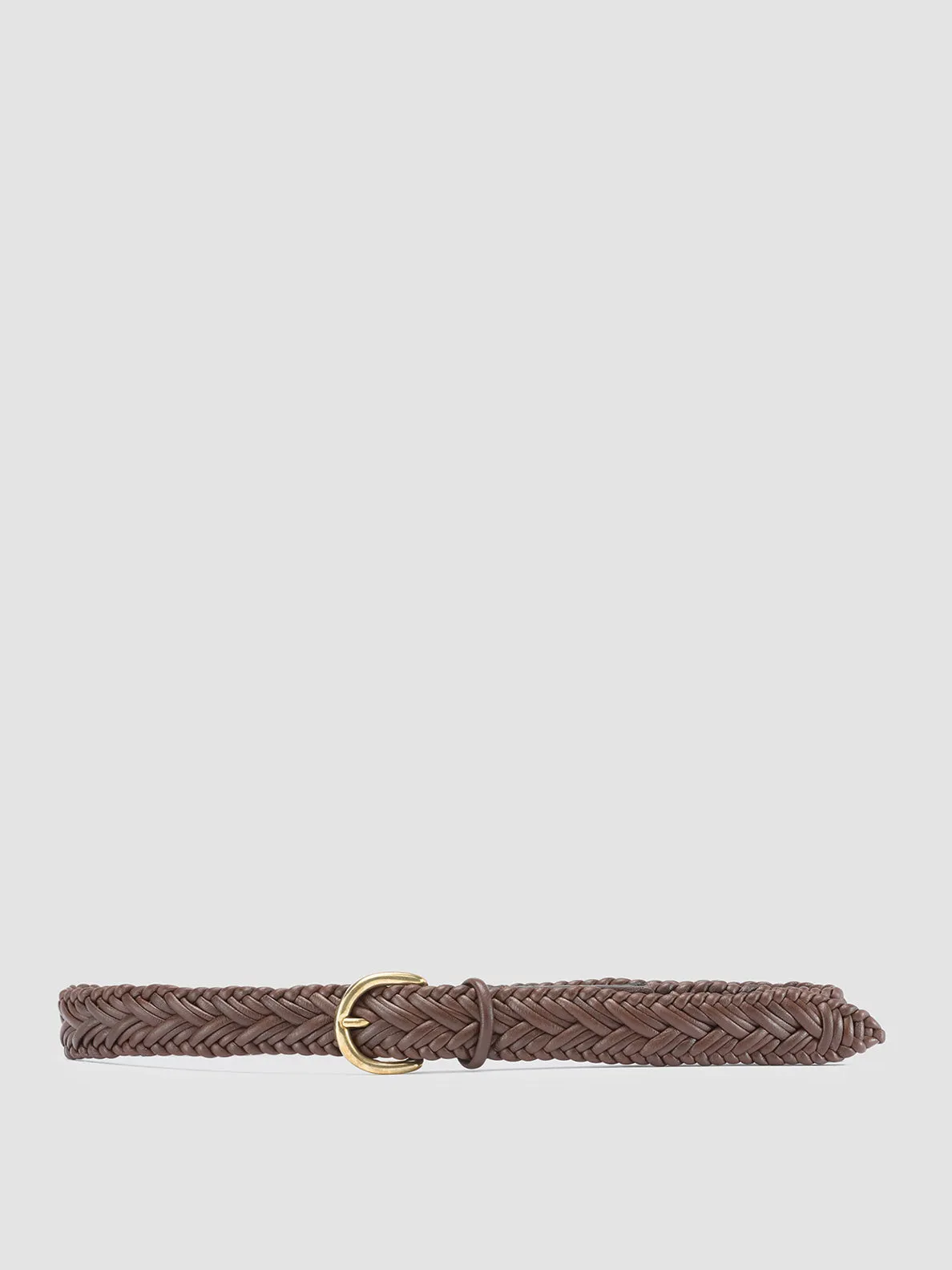 OC STRIP 36 - Brown Woven Leather Belt