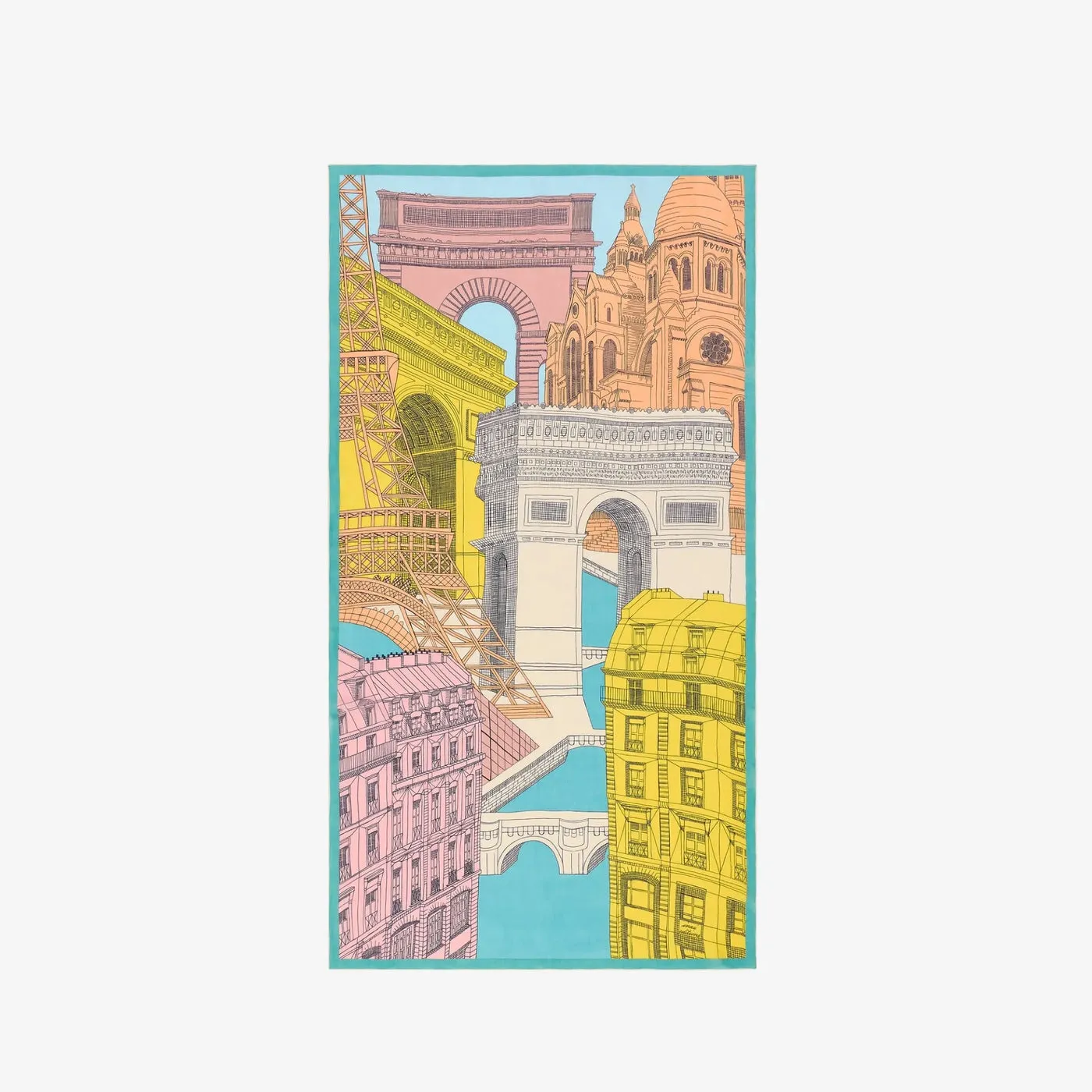 PARIS- TURQUOISE SCARF by Inoui Editions