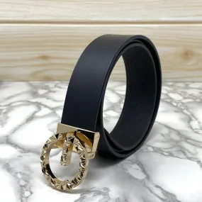 Premium Shiny G-letter Design Formal Leather Belt-JonasParamount