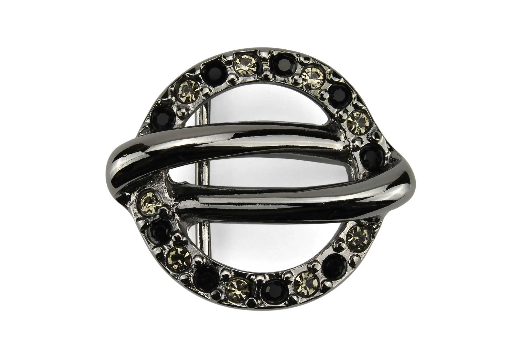 Saturn Design Crystal Buckle 40mm