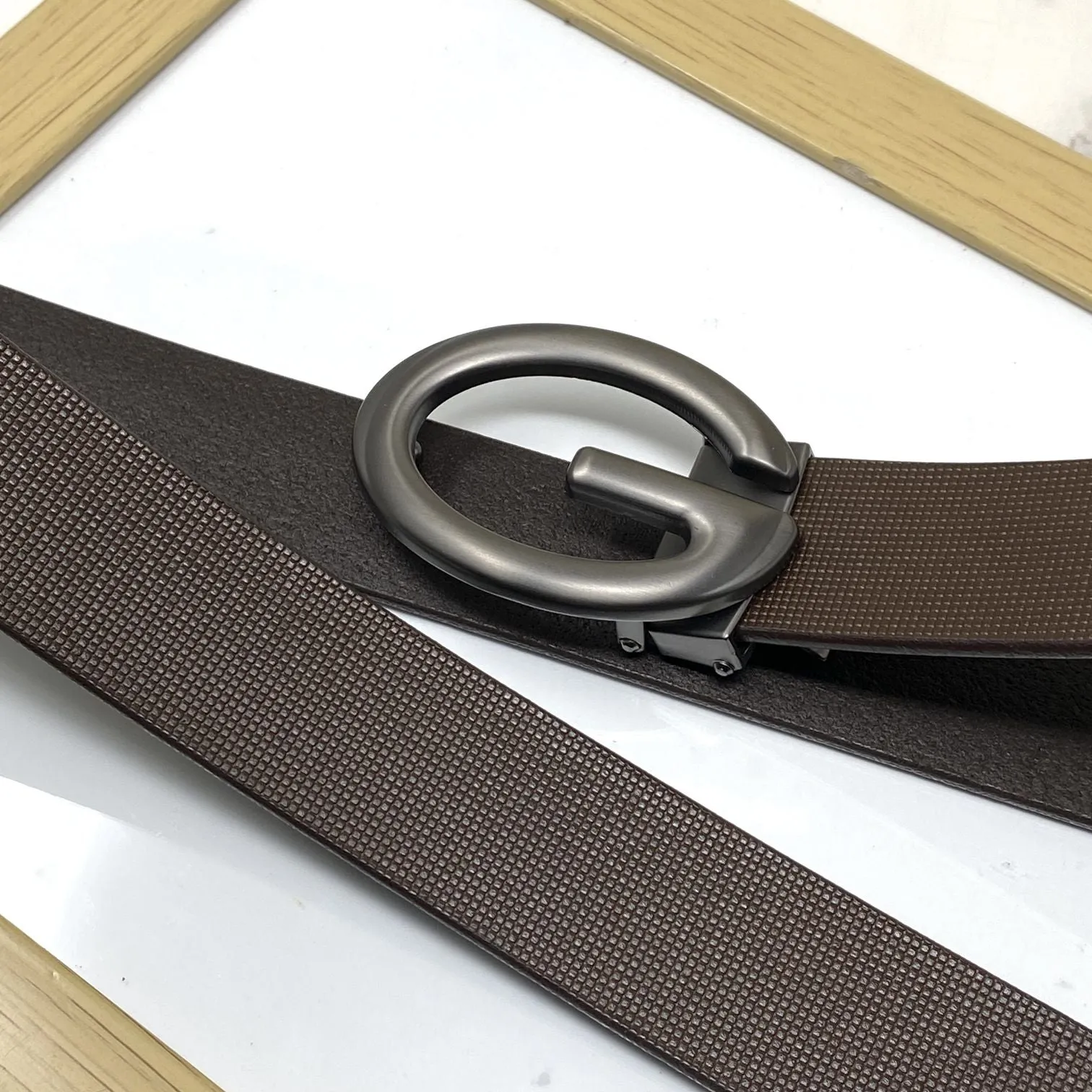 Simple G-Design Formal and Leather Strap Belt-JonasParamount