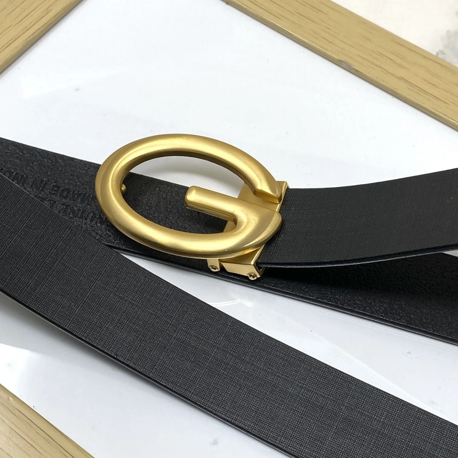 Simple G-Design Formal and Leather Strap Belt-JonasParamount