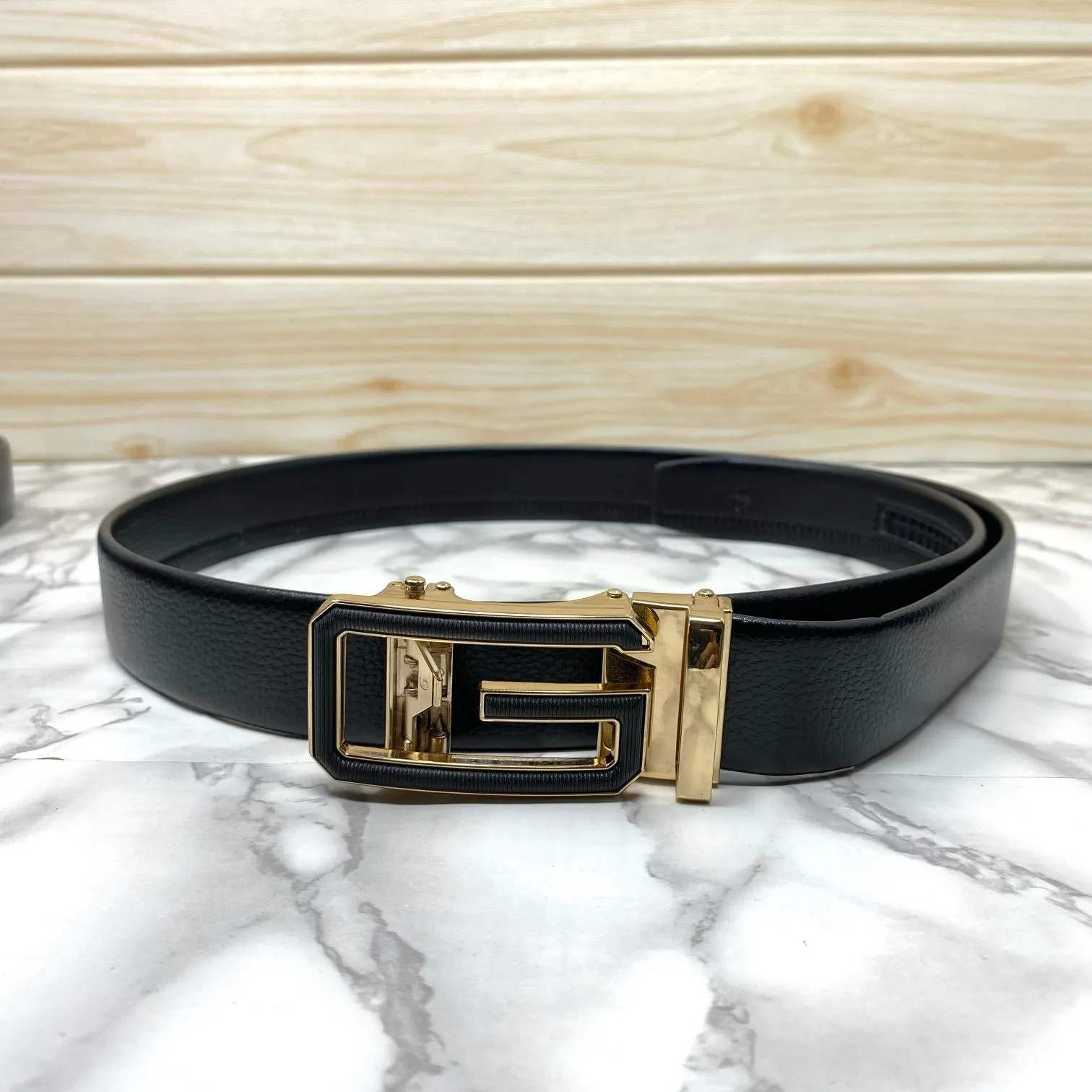 Single G Shape Two Tone Formal Belt For Men-JonasParamount