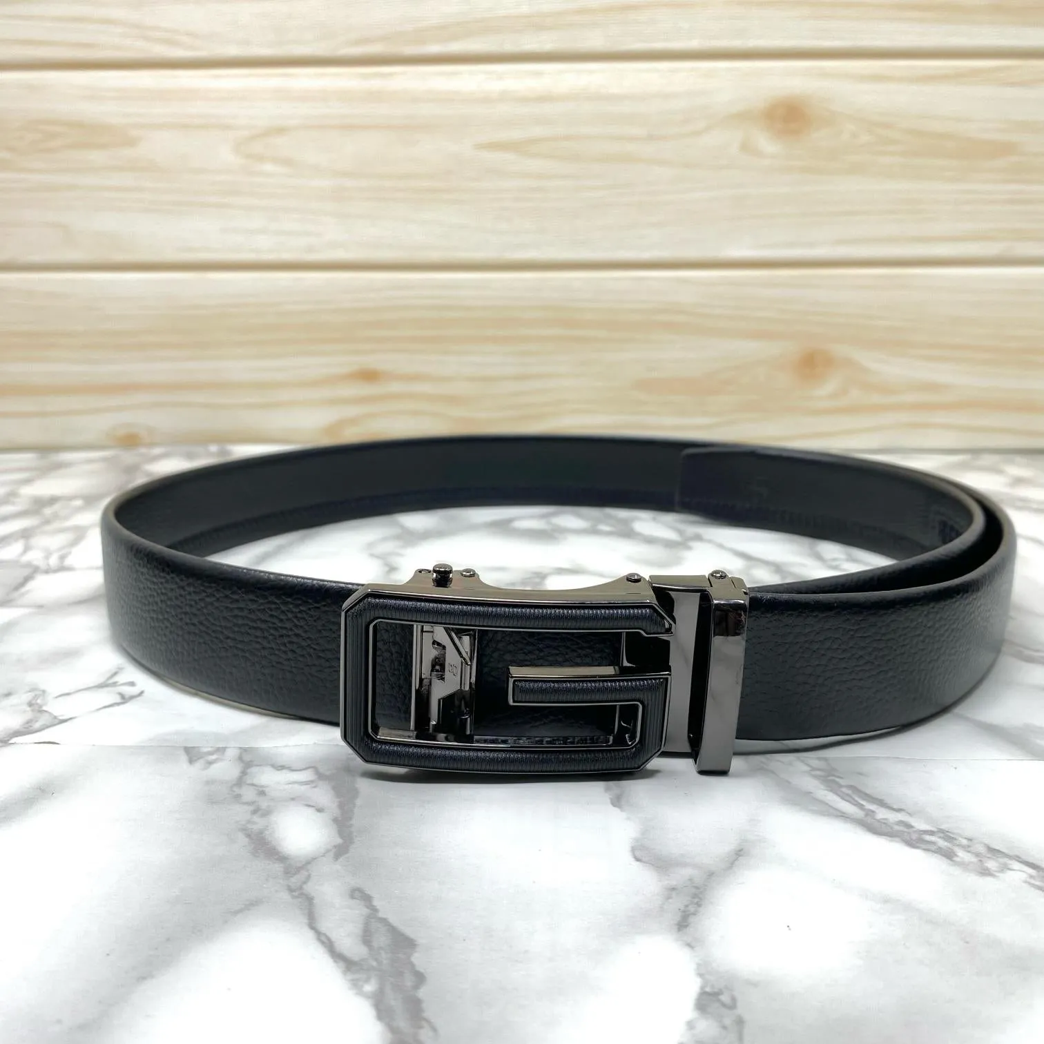 Single G Shape Two Tone Formal Belt For Men-JonasParamount