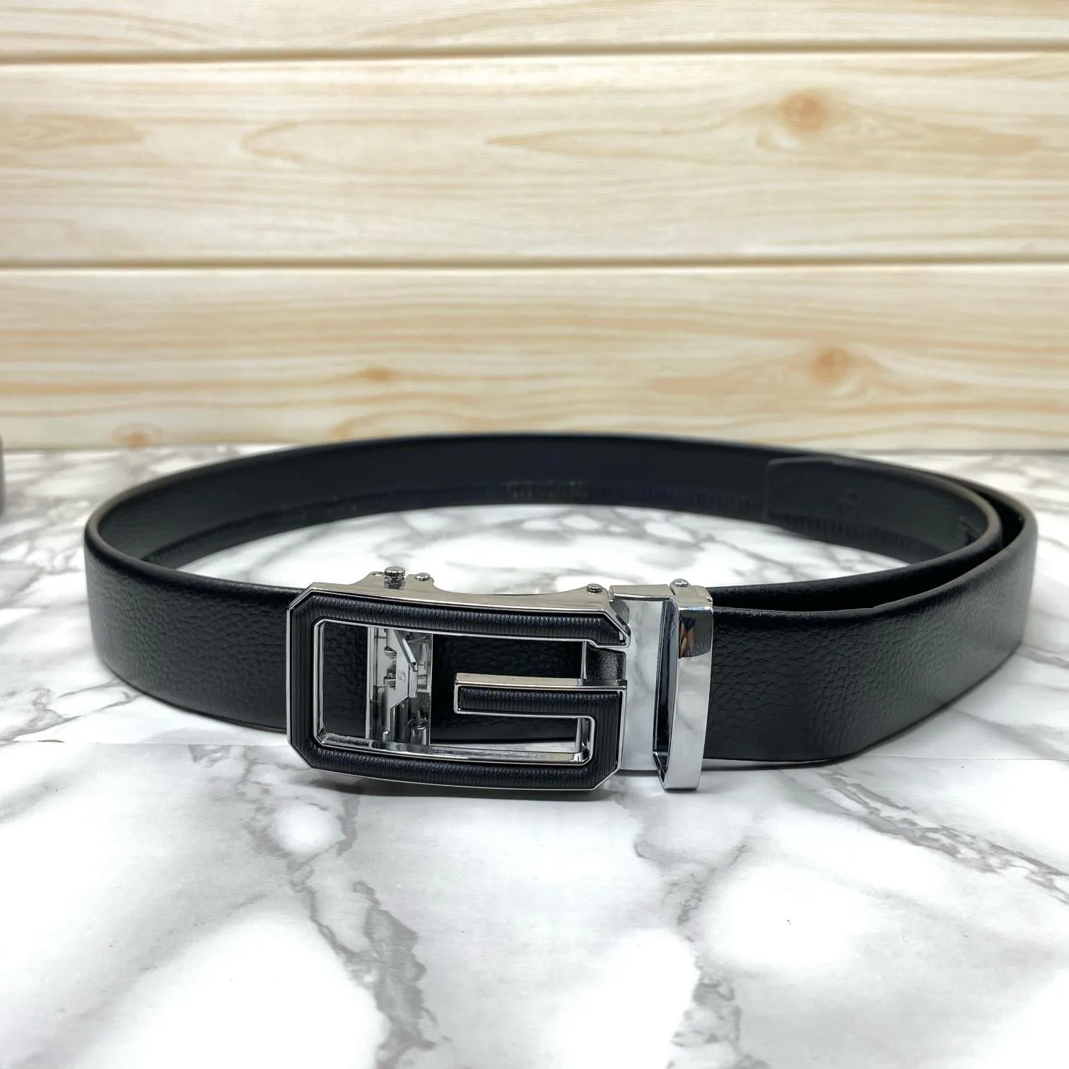 Single G Shape Two Tone Formal Belt For Men-JonasParamount