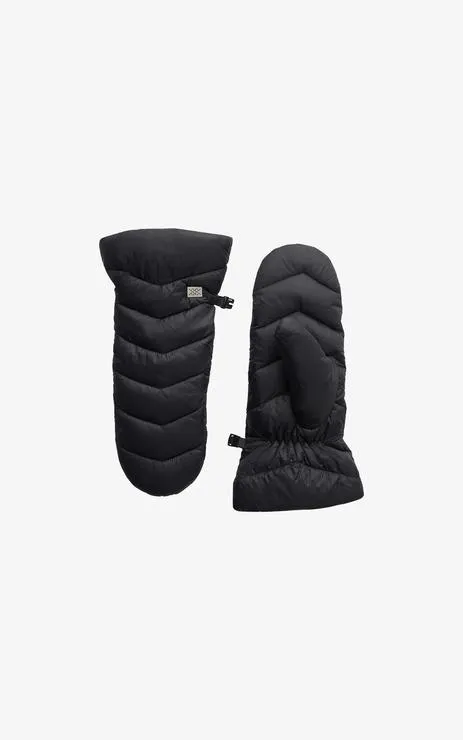 Soia & Kyo Julia Sustainable Quilted Puffer Mittens-Black