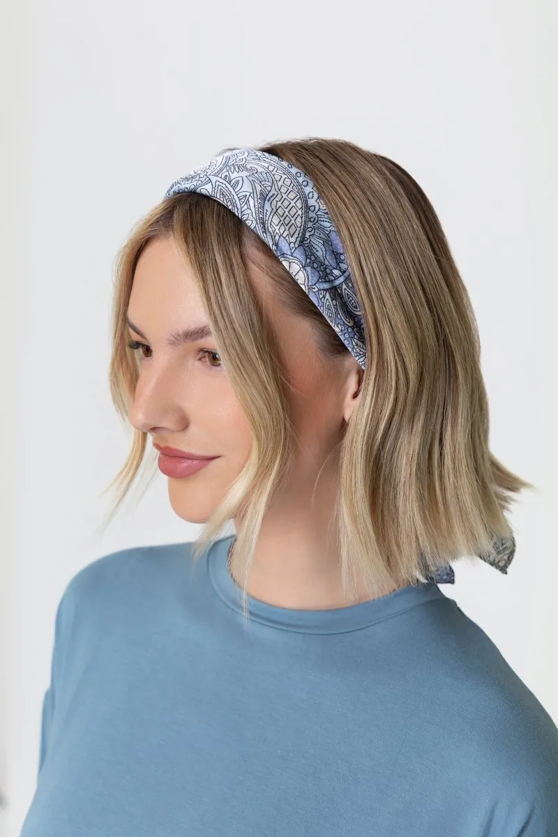 SQUARE HEAD SCARF (BLUE/GRAY)