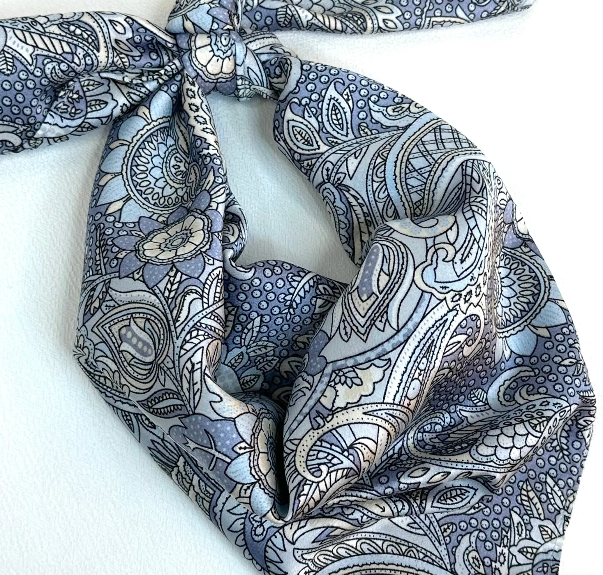 SQUARE HEAD SCARF (BLUE/GRAY)