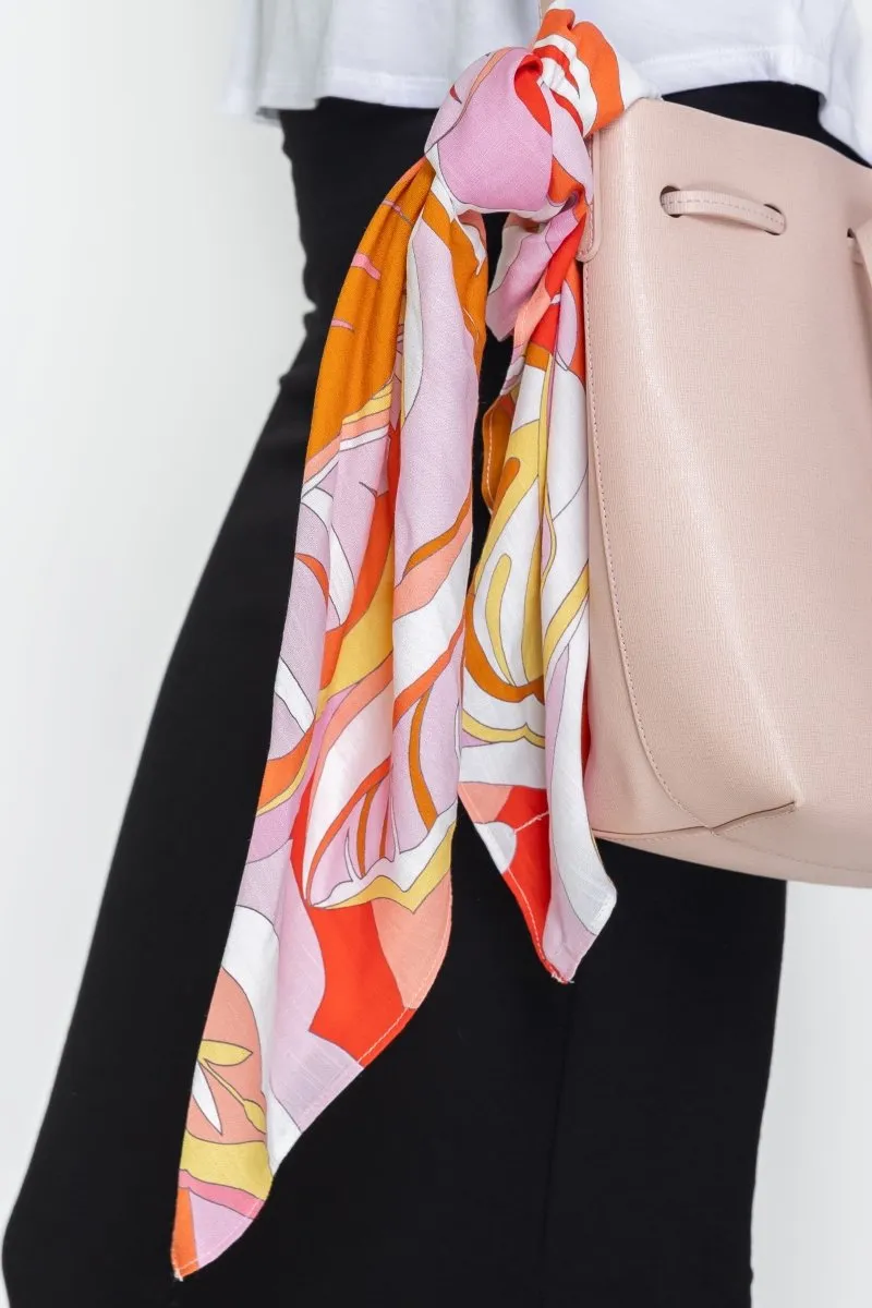 SQUARE HEAD SCARF (PINK/MULTI)