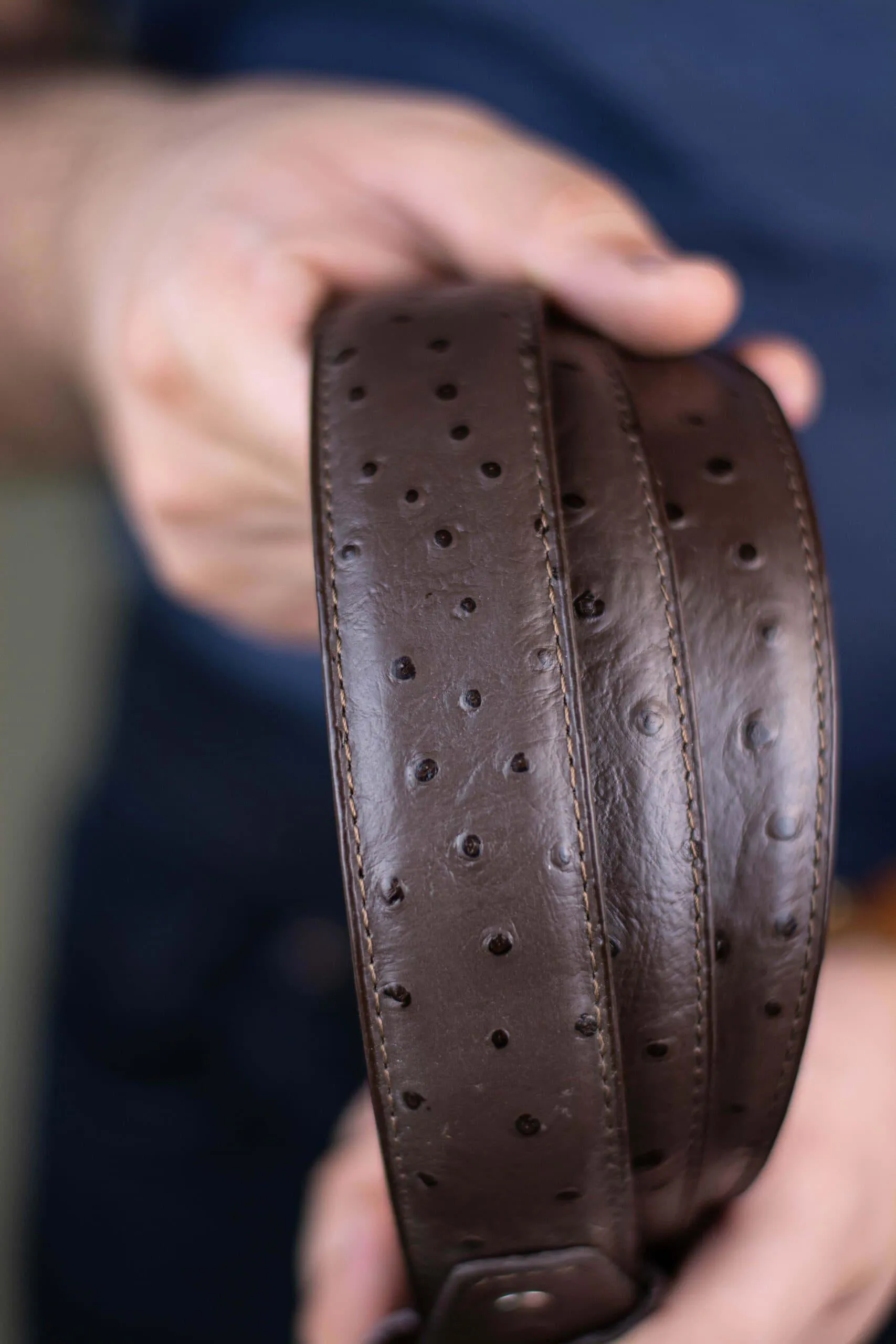 The Ostrich - Leather Belt - Brown