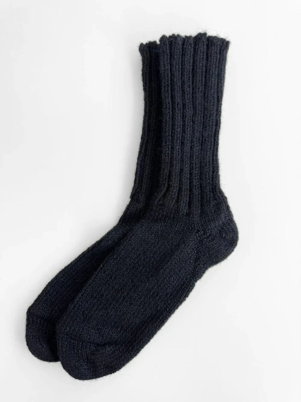 Traditional Icelandic thick wool socks - Black