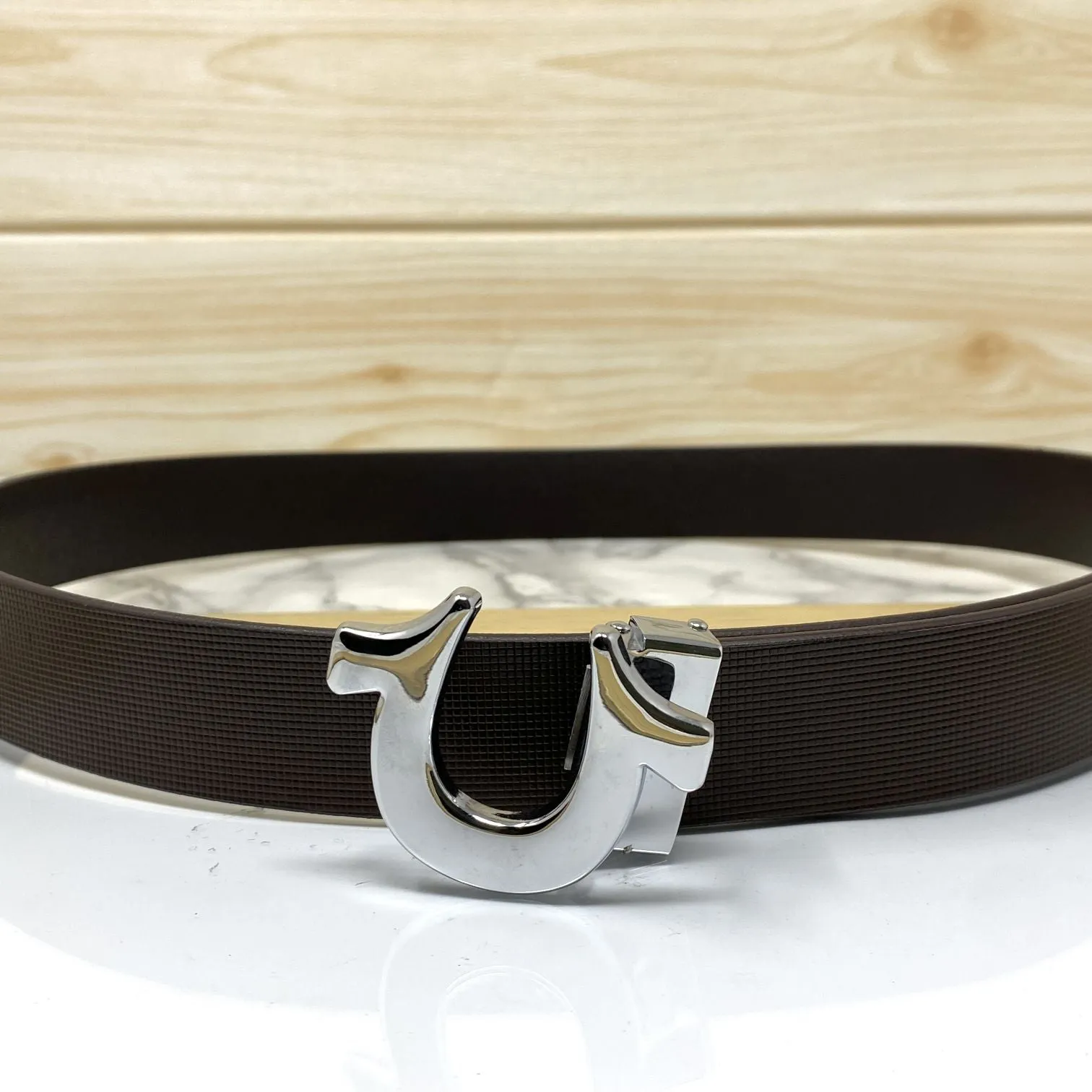 U-Pattern Formal and Casual Leather Strap belt-JonasParamount