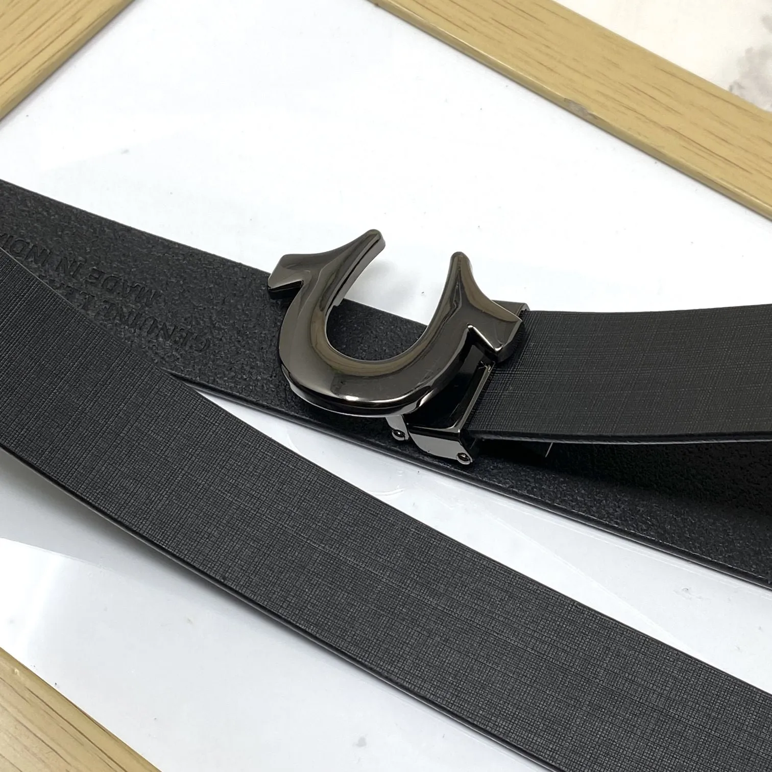 U-Pattern Formal and Casual Leather Strap belt-JonasParamount