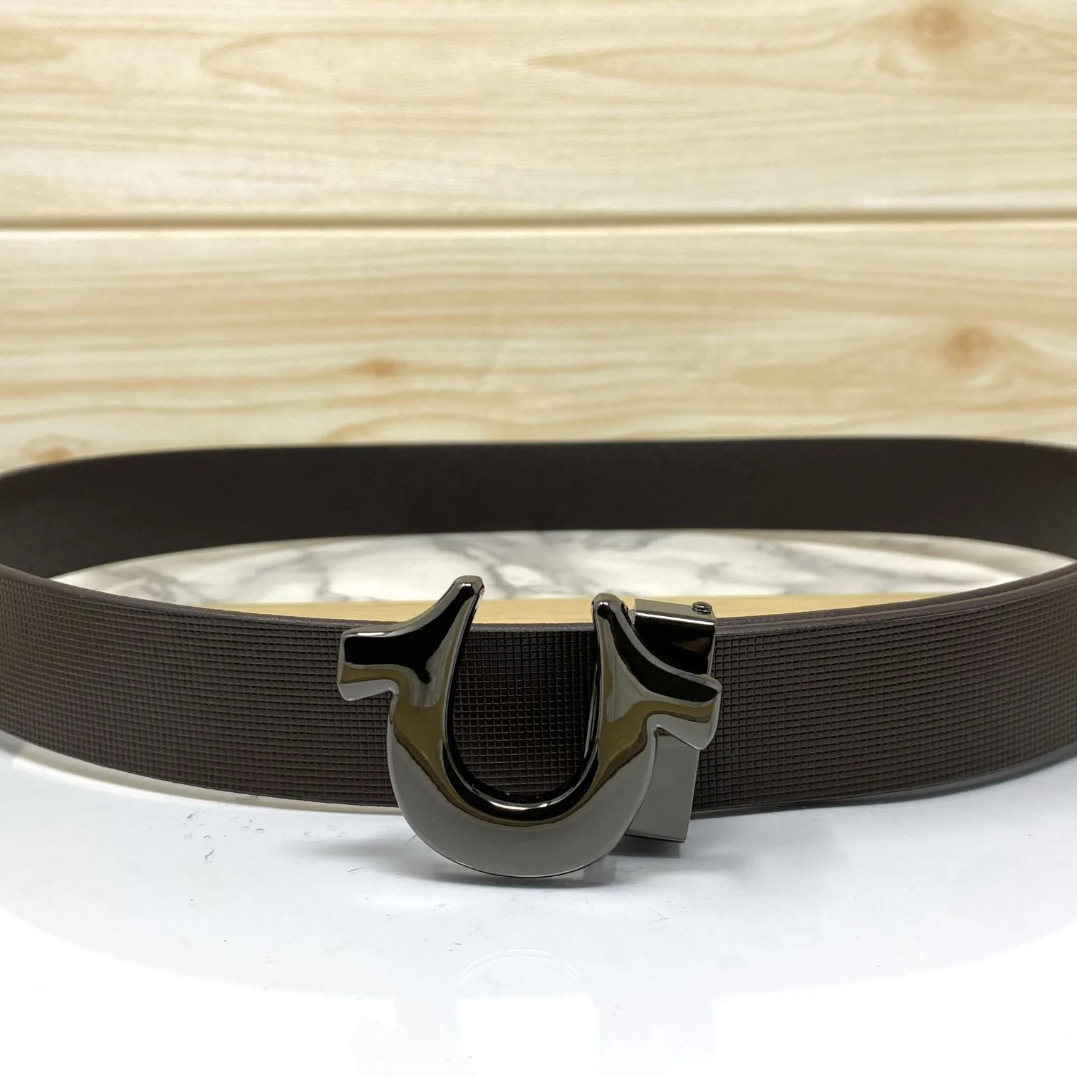 U-Pattern Formal and Casual Leather Strap belt-JonasParamount