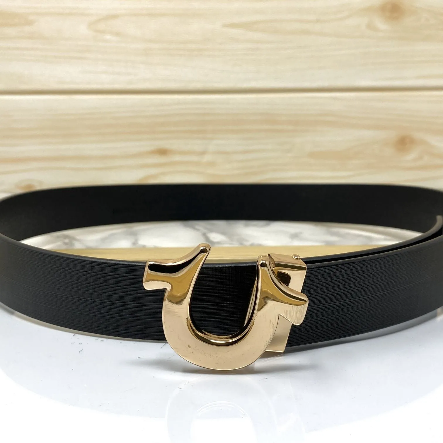 U-Pattern Formal and Casual Leather Strap belt-JonasParamount