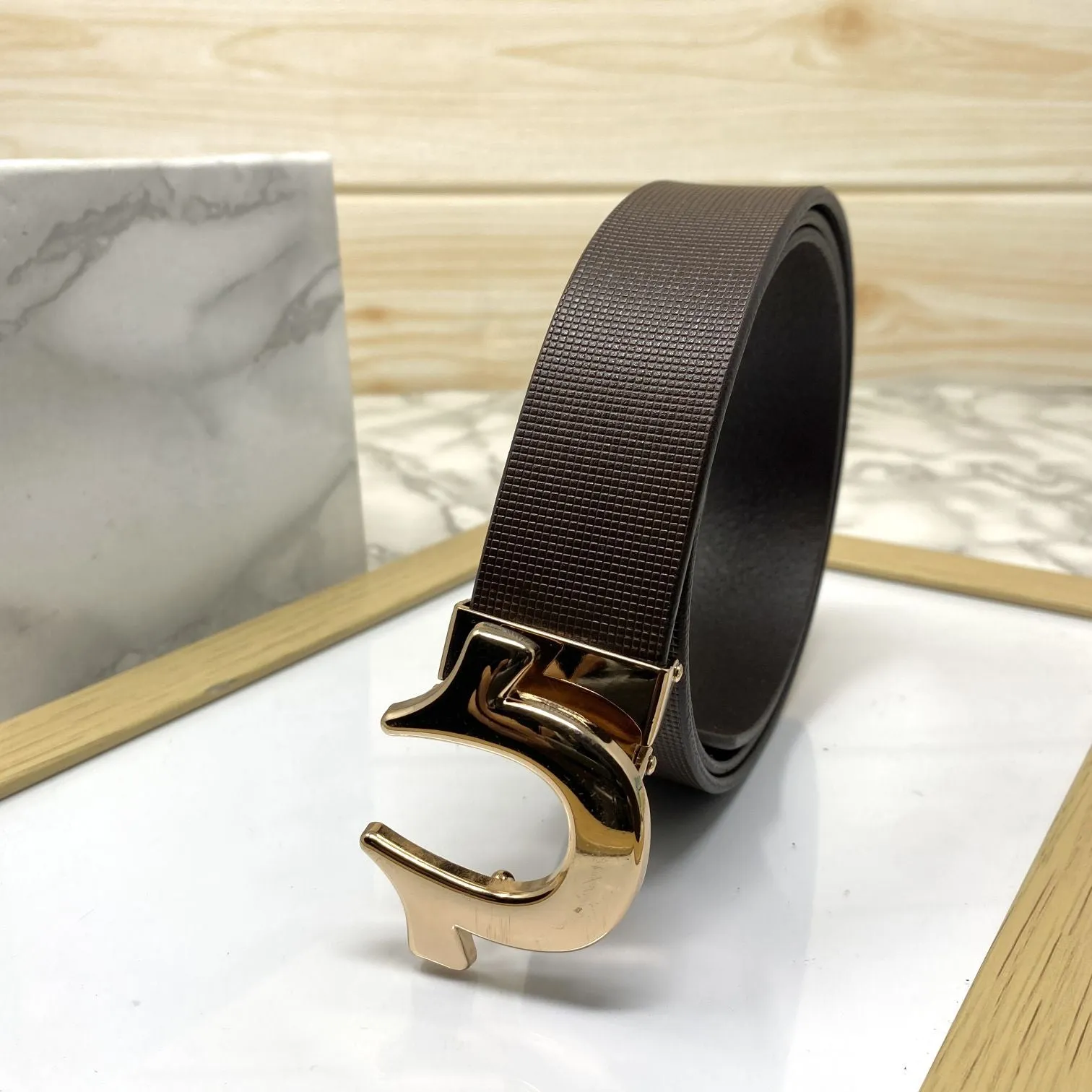 U-Pattern Formal and Casual Leather Strap belt-JonasParamount