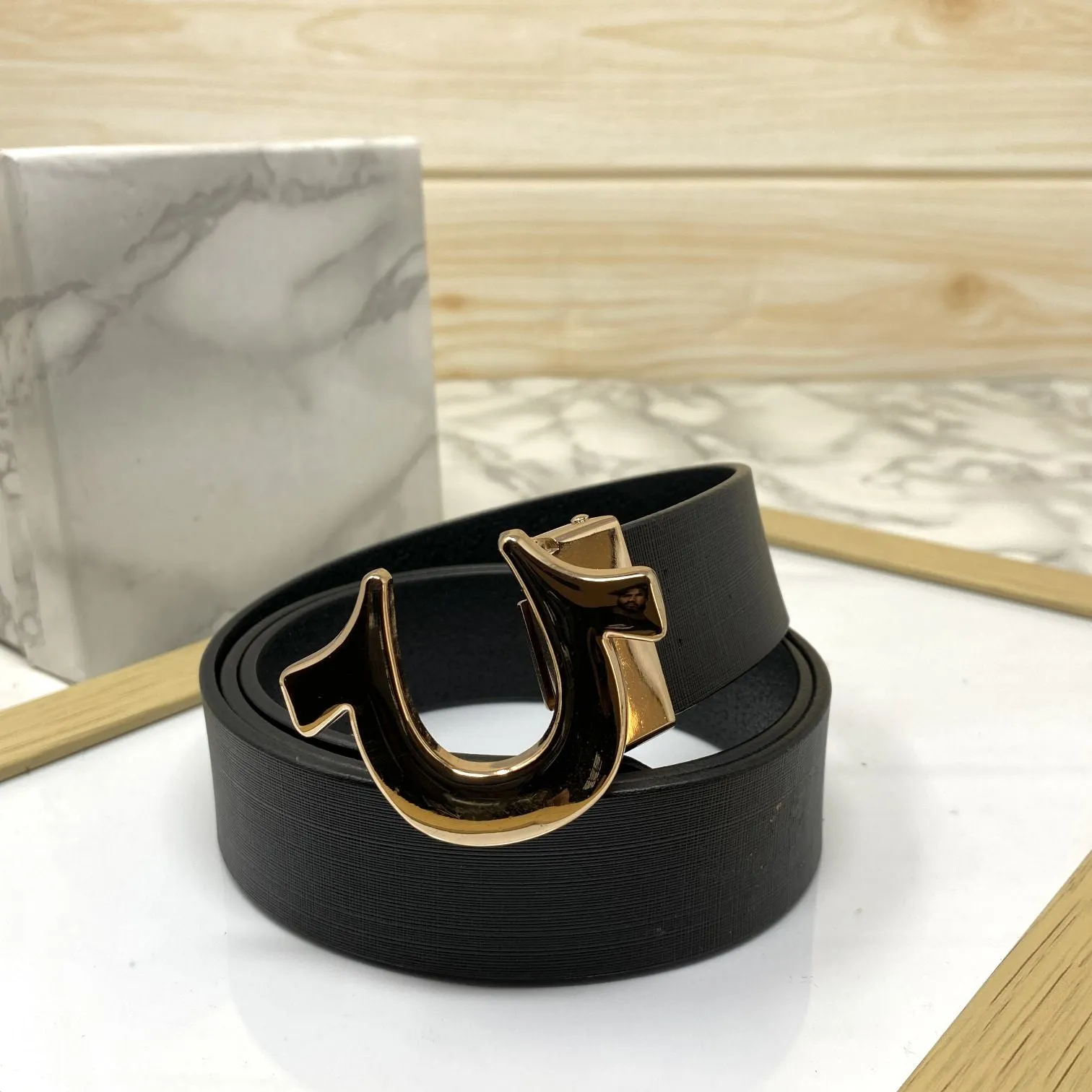 U-Pattern Formal and Casual Leather Strap belt-JonasParamount