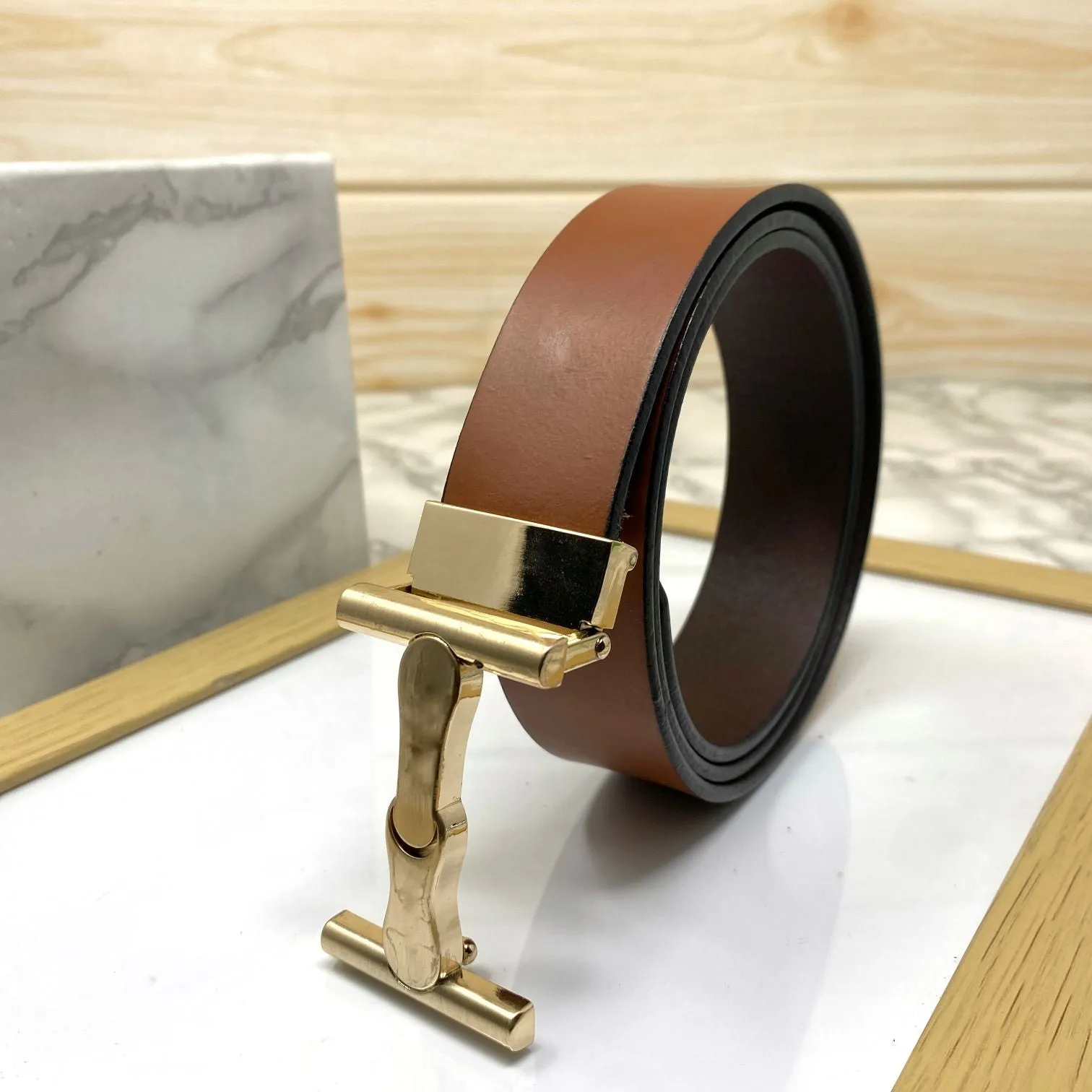 Vintage Design Leather Strap Belt-JonasParamount