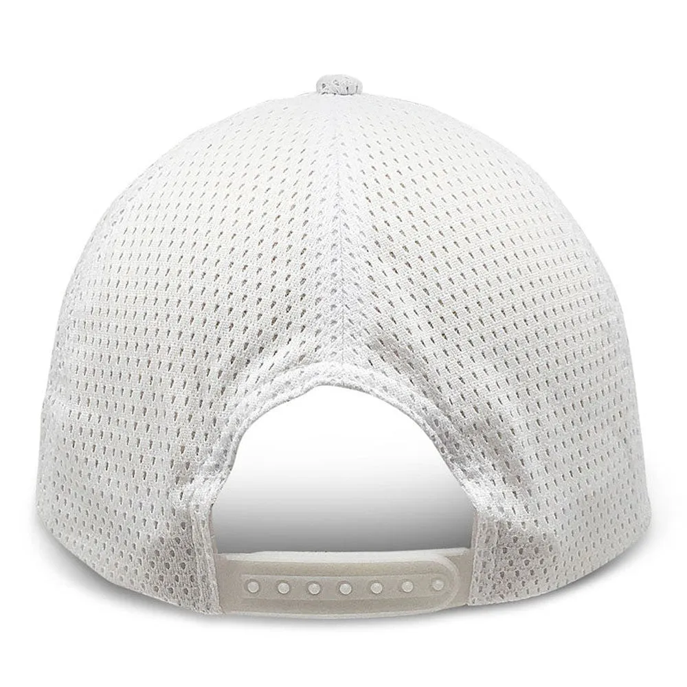 White Wicking Soft Mesh - Unstructured Baseball Cap