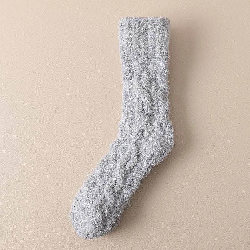 Winter Warm Fuzzy Coral Fleece Socks – Ultra-Soft & Cozy Home Socks