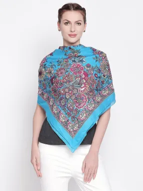 Women Blue Printed Scarves